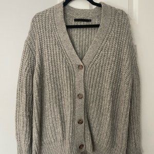 Jenni Kayne Grey Alpaca Cocoon Cardigan Size XS